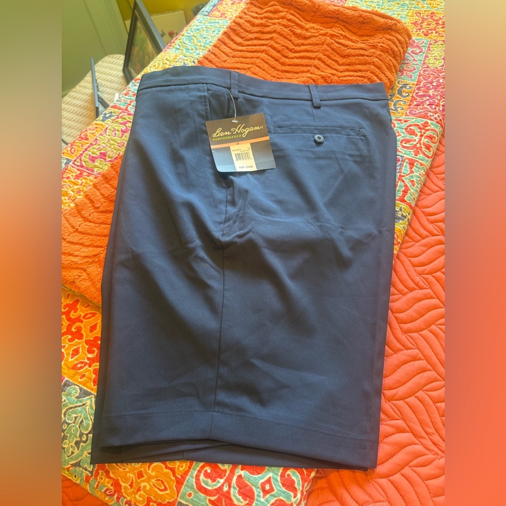 Hogan Blue Flat Front Shorts